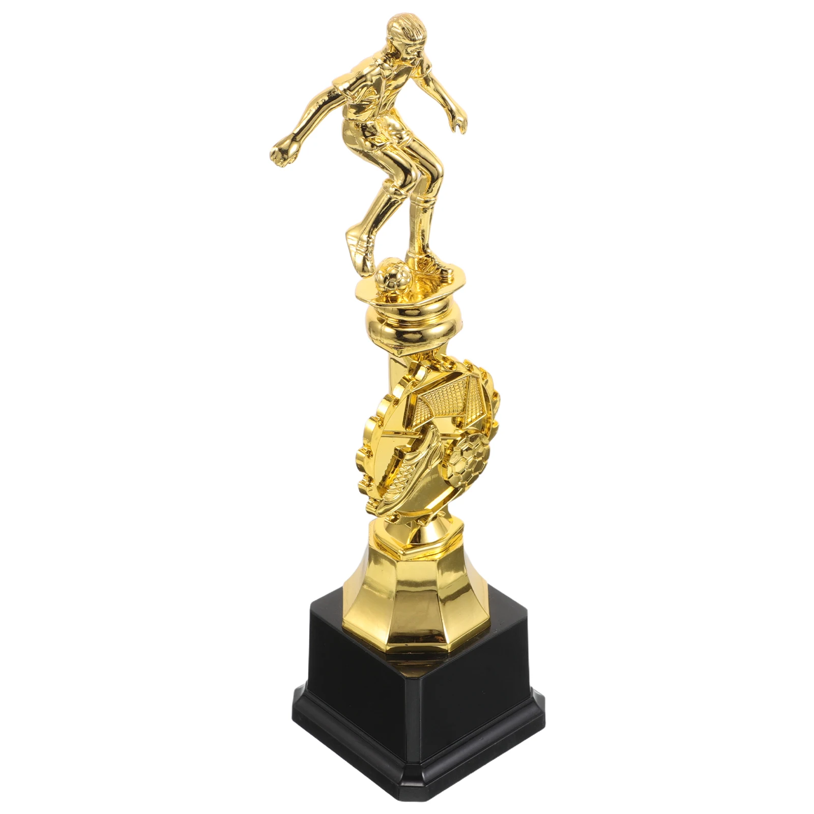 Plastikowy trofeum piłkarskie złote wytrzymałe lekkie dla zwycięzców turniejów piłkarskich nagroda trofea dla zwycięzców gier trofea dla zwycięzców