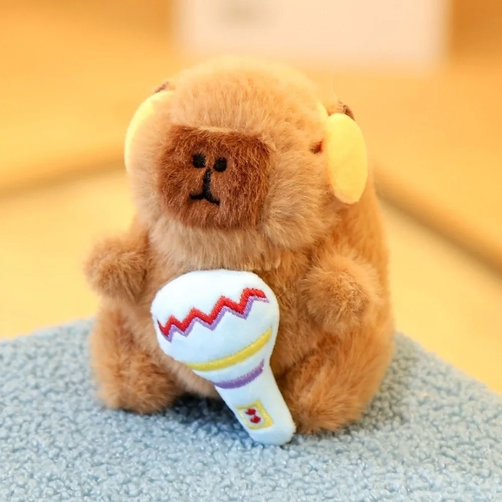 لينة كابيبارا لعبة موضوع الحفلة مع حقيبة أدوات لطيف الحيوانات صغيرة الحجم أنيمي ألعاب من نسيج مخملي المفاتيح لعبة منفوش هدية للأطفال