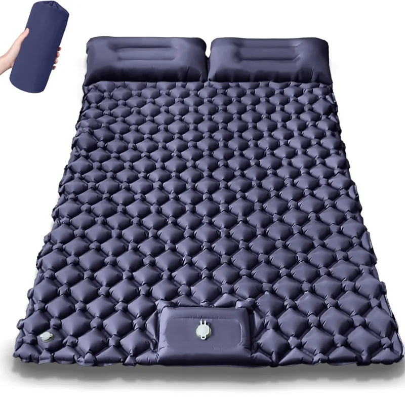 Foot Pump Inflatable Mat TPU Waterproof Air Mattress for Camping Tent