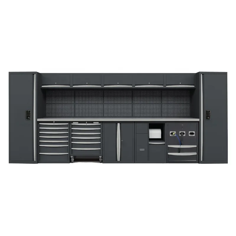 Lockable Steels and Metal Full Set Black 13 Drawers Tool Cabinet for Car Repair Garage Workshop Storage