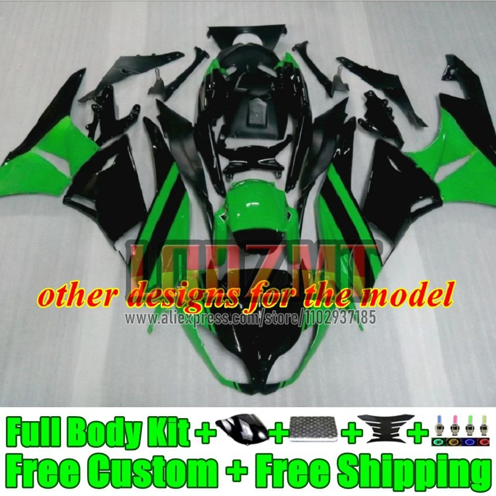 Injection Body For KAWASAKI NINJA ZX636 ZX-6R ZX 6R 636 40No.19 shark green ZX6R 2009 2010 2011 2012 ZX-636 09 10 11 12 Fairing