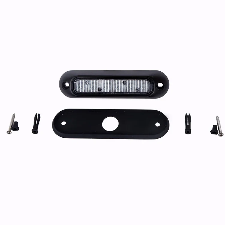 Auto Strobe Flasher Light 6 LED ION Blue White Surface Mount Emergency Warning Light for Cars Truks