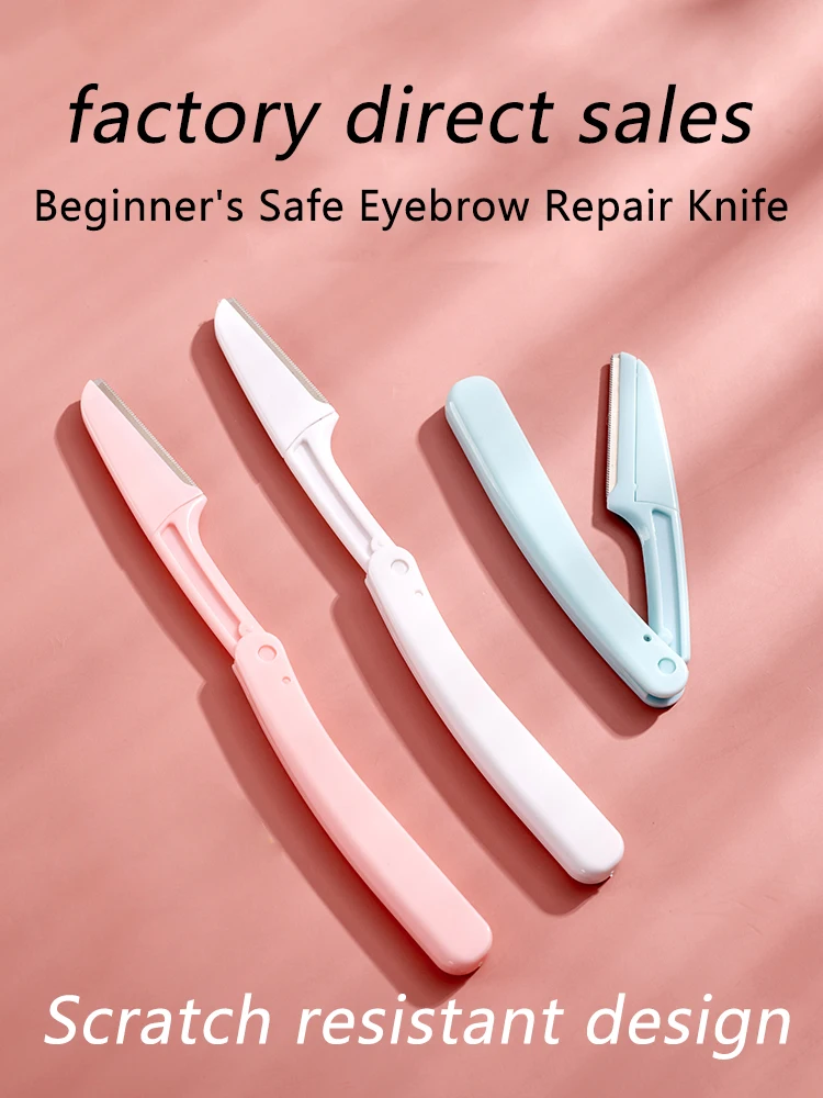 Aparador de sobrancelha lâmina barbeador portátil rosto navalha olho sobrancelha depilação cortadores de remoção de pêlos navalha de segurança ferramentas de maquiagem