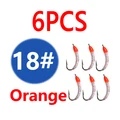 6pcs size 18 Orange