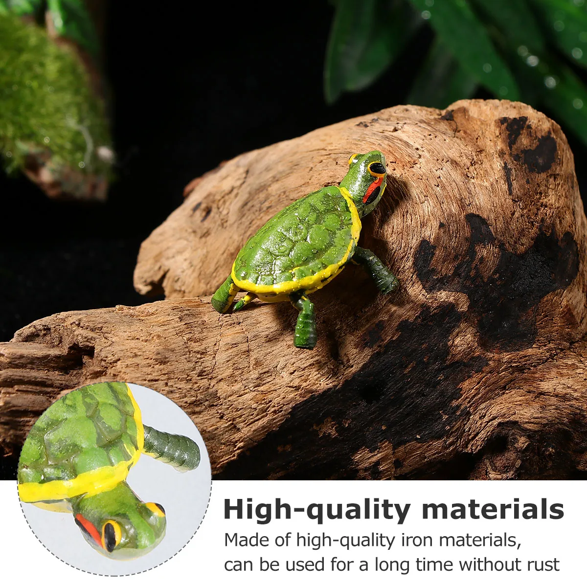 

Ornaments Iron Miniature Plant Decoration Bonsai Tortoise Statue Durable Adorable Garden Ornaments Landscaping