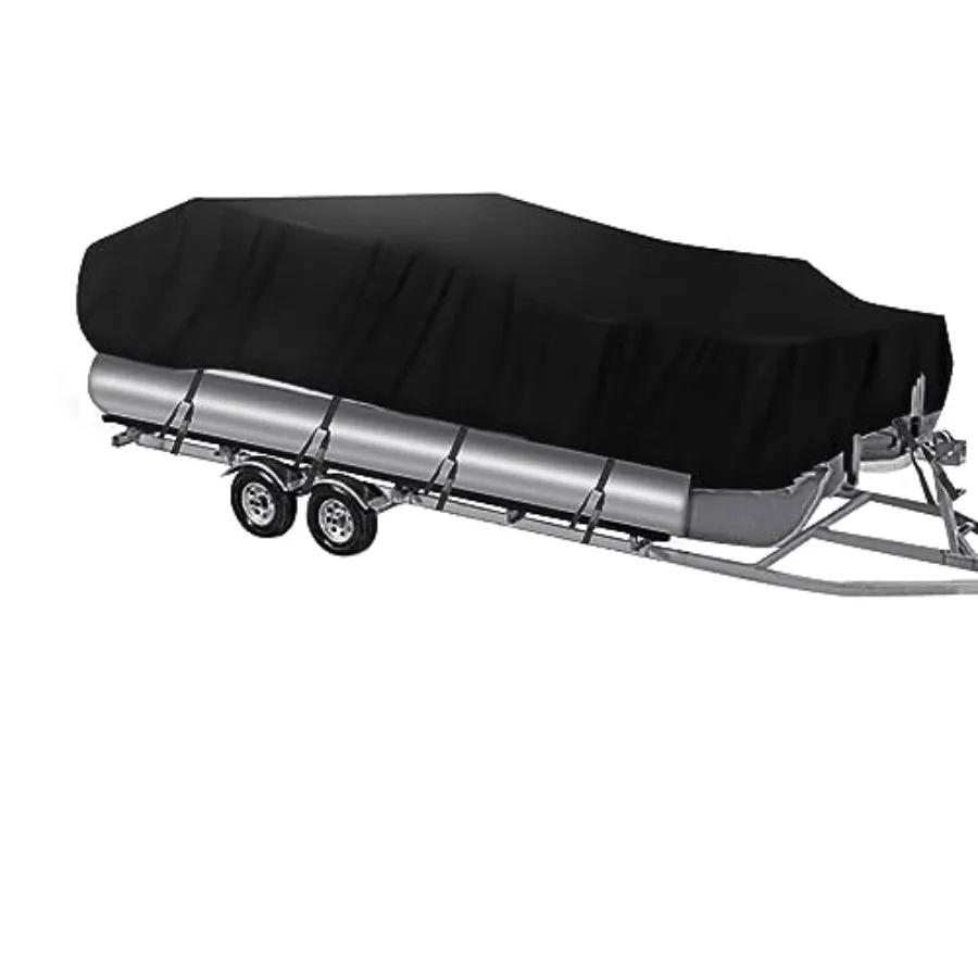 

Водонепроницаемый чехол для лодки на прицепе, сверхпрочный, из морского полиэстера, подходит для понтонных/палубных лодок, длина лодки 21-24 фута, ширина 24 фута.