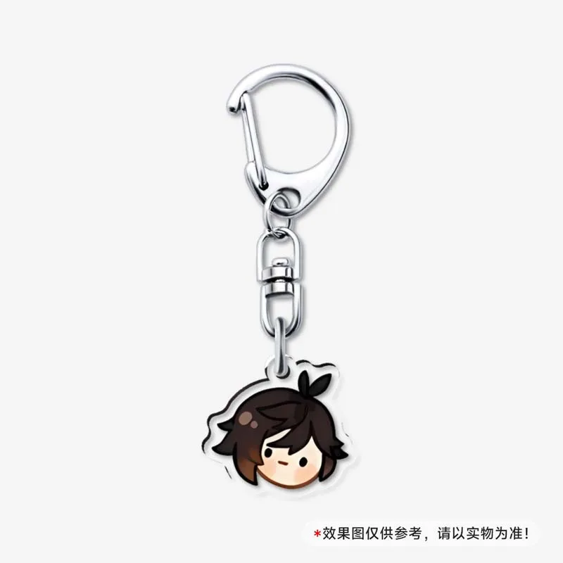 Game Genshin Impact Keychain Cute Wanderer Cartoon Arcylic Figure Key Chain Phone Case Pendant Bag Ornament Accessories Gifts