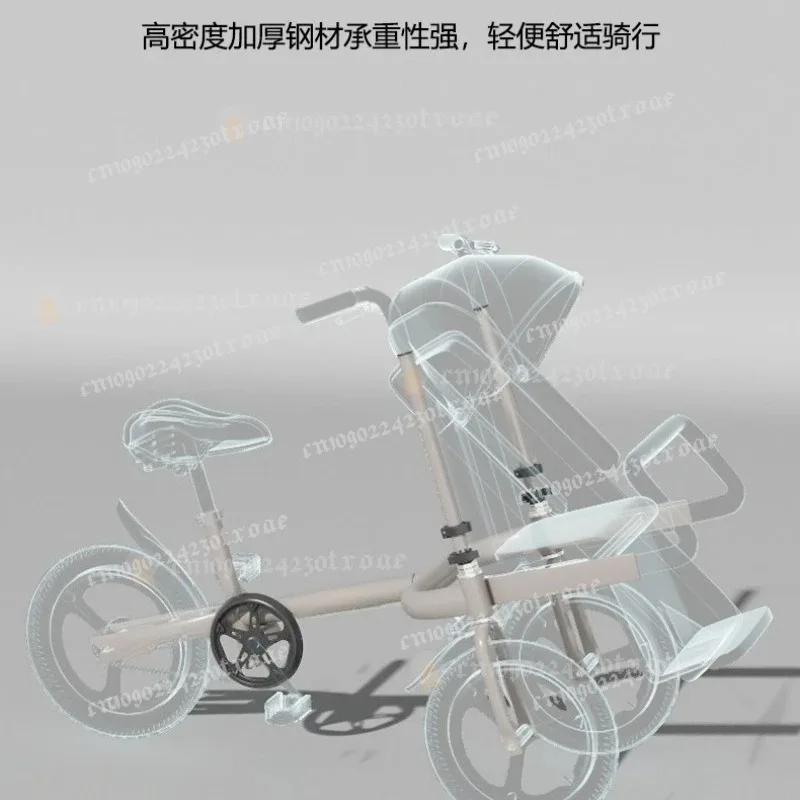 New 20-Inch Parent-Child Bicycle: with Front Baby Seat – Mother & Child Tandem Bike