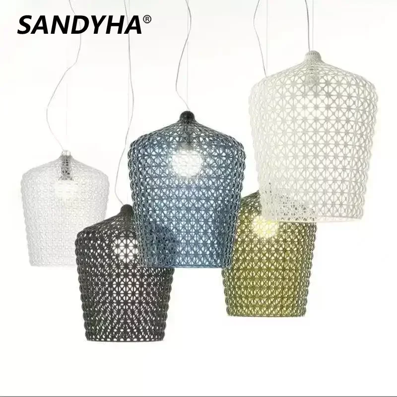 

SANDYHA Nordic Luxurious Design Chandelier Hollow Carved LED Lamp for Living Room Bedroom Lighting Decoration Home Pendant Light