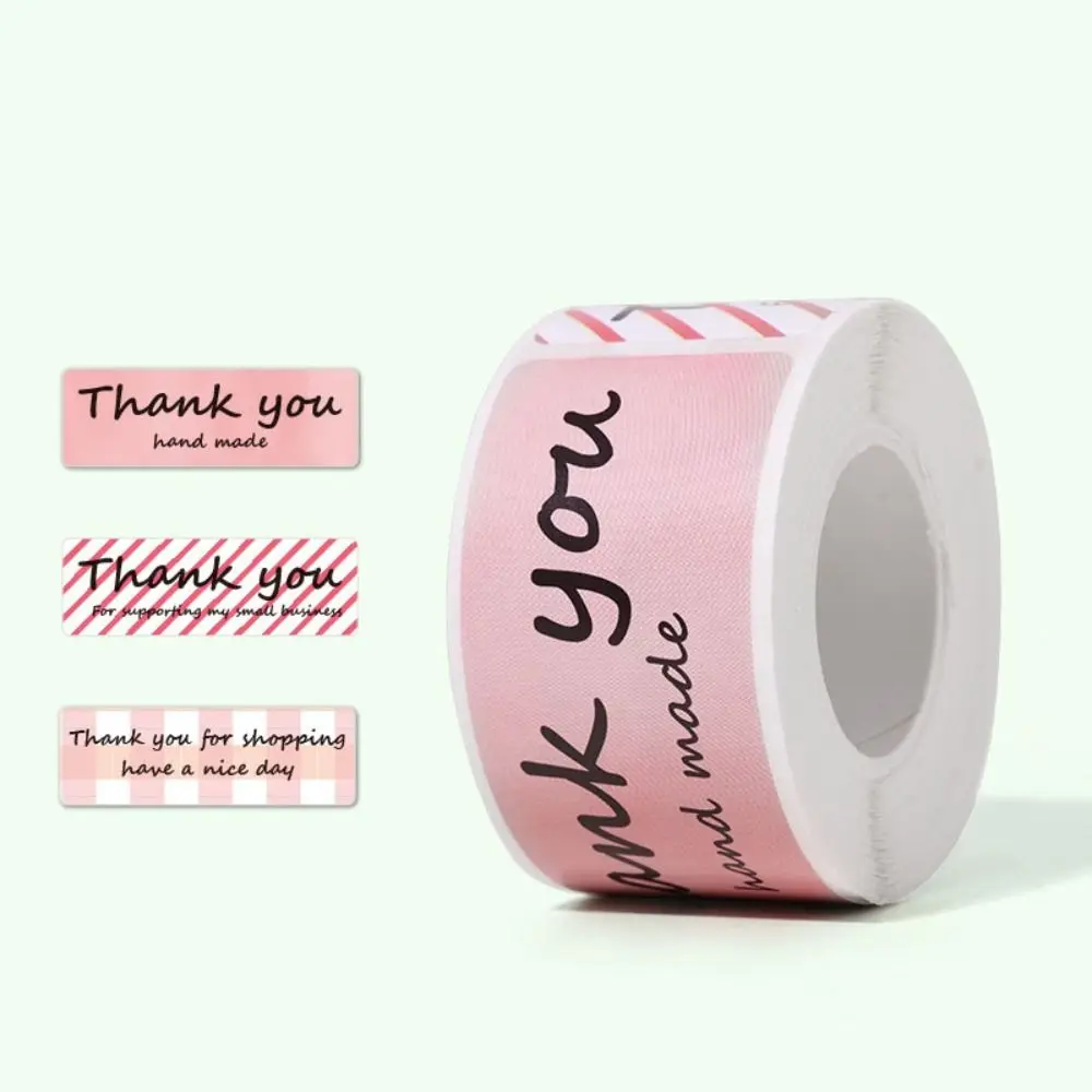 120pcs/roll Sticker Decor Thank You Sticker Self-adhesive Label Round Sealing Sticker Handmade Crafts Sticker Craft Supplies