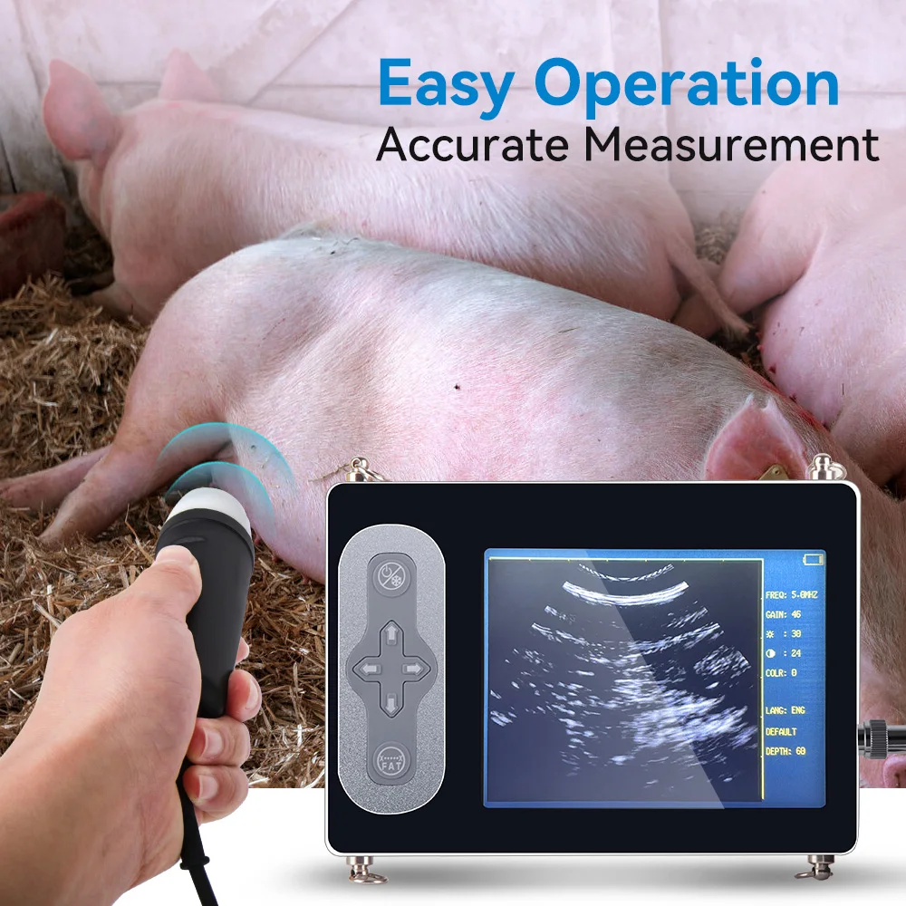 Portable Veterinary Ultrasound Scanner For Dog Cat Cattle Cow Pig Horse Ultrasound Pregnancy Testing Machine Color