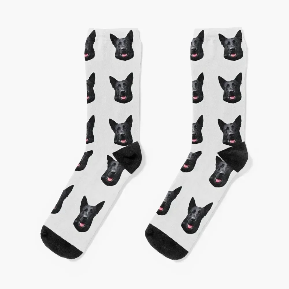 

Black German Shepherd Dog - Stunning! Socks funny sock halloween golf christmas gift Luxury Woman Socks Men's