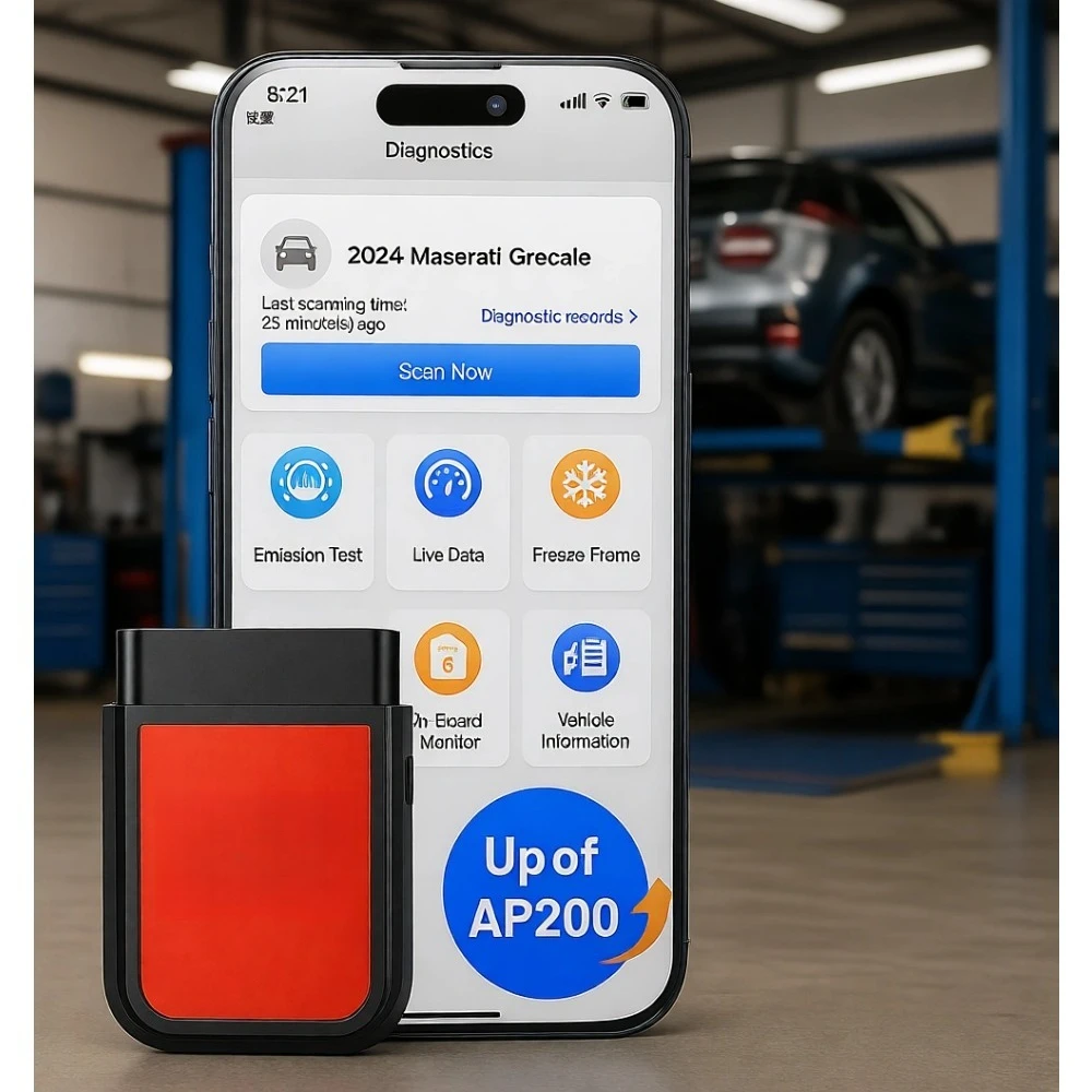 

Bluetooth OBD2 сканер для полной диагностики системы, CAN FD, пять функций горячей перезагрузки, проверка VIN, проверка двигателя для Android и iOS