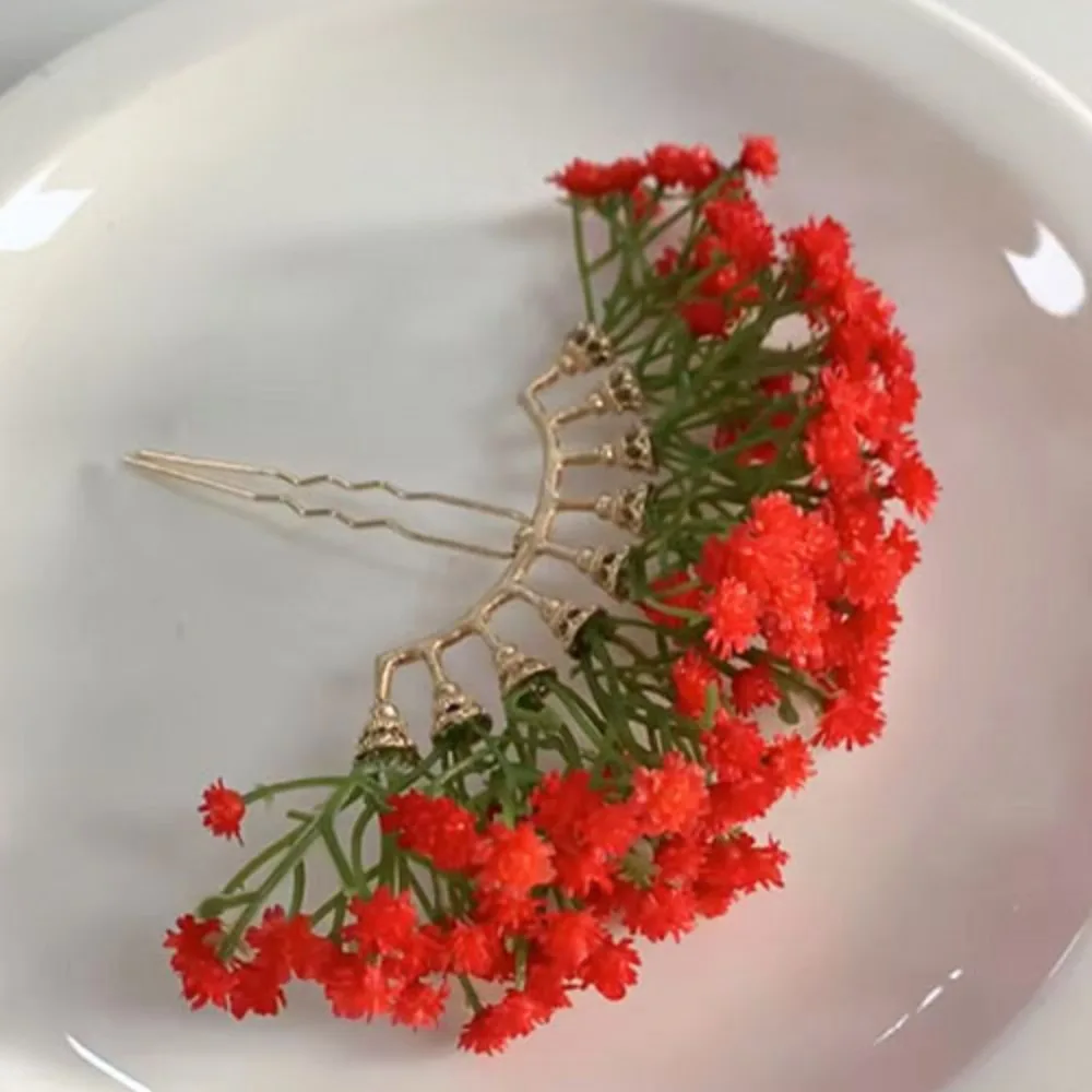 

Sweet Starry Sky Flower Hiar Stick Fairy Simulation Flower Thai Hairpin Hair Fork Bohemian Bride Hair Accessories Daily