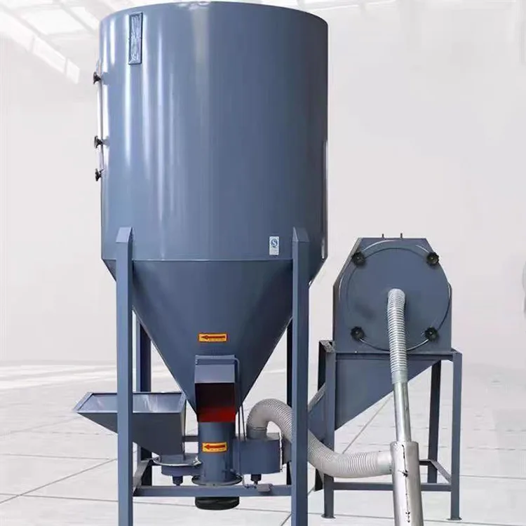 

Вертикальный измельчитель и смеситель кормов для животных производительностью 500 кг/ч, машина для производства кормов для птицы, автоматическая машина для смешивания и измельчения кормов для кур