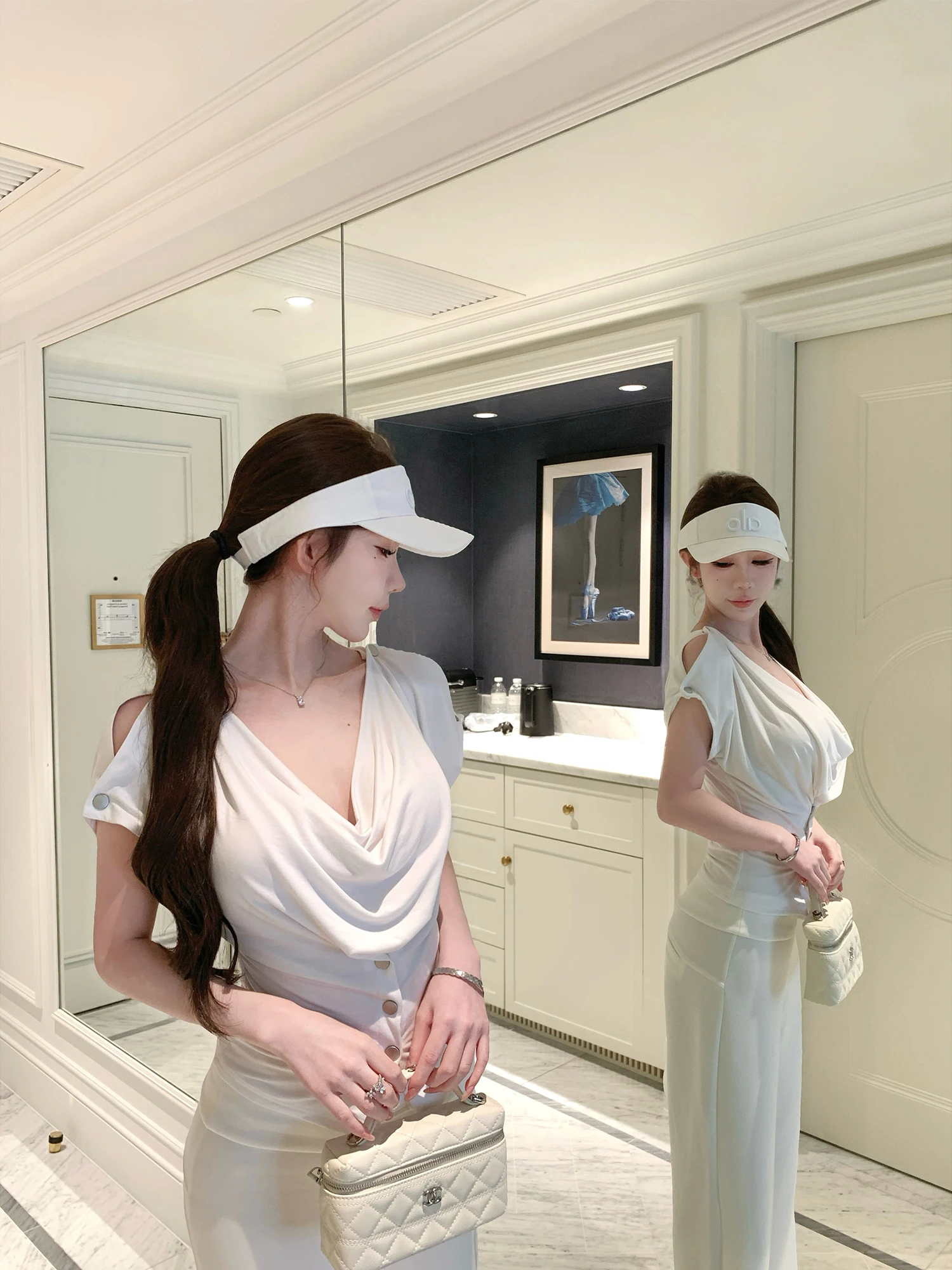 

Футболка Kubiliv Sweet Temptation Capture Design с коротким рукавом, двусторонняя, с застежкой на пуговицах, подчеркивающая талию, в корейском стиле, для повседневной носки