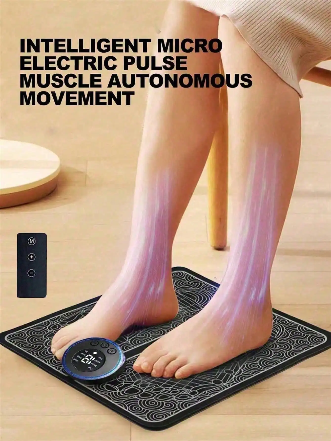 

Массажная подушечка для ног Ems, перезаряжаемая электрическая массажная подушечка для ног, стимулятор мышц ног, импульсная полностью автоматическая подушечка для ног