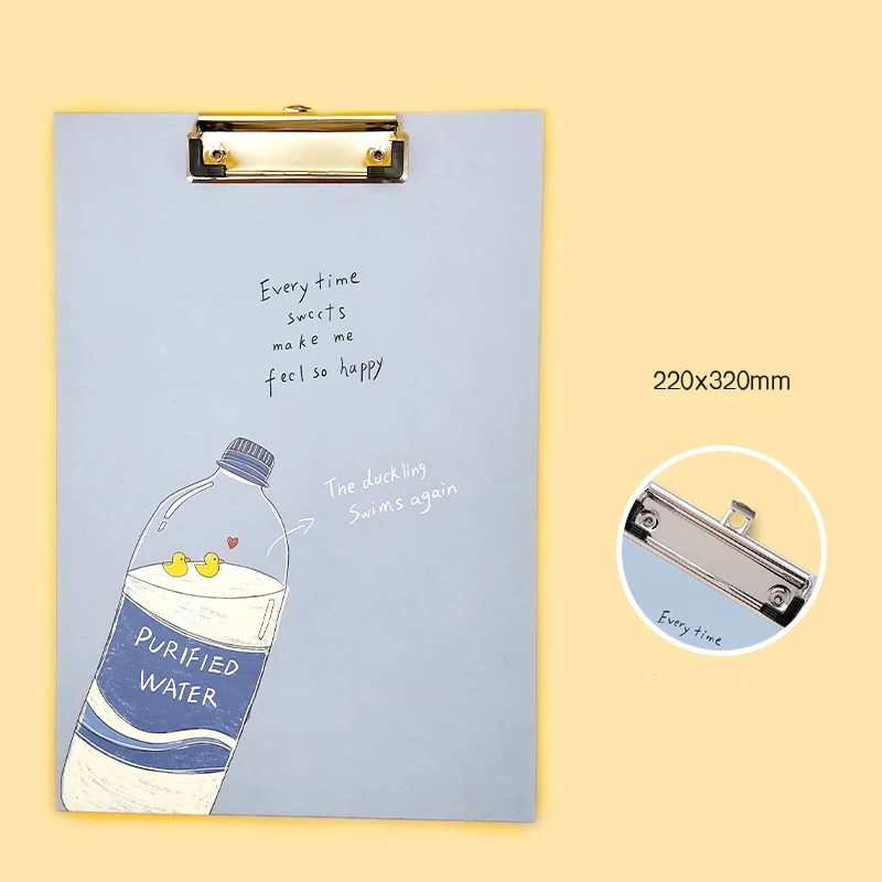 A4 การ์ตูนสร้างสรรค์โฟลเดอร์คลิปบอร์ดนักเรียน Office Supply Exam กระดาษ Organizer เอกสารอุปกรณ์เสริมการศึกษา