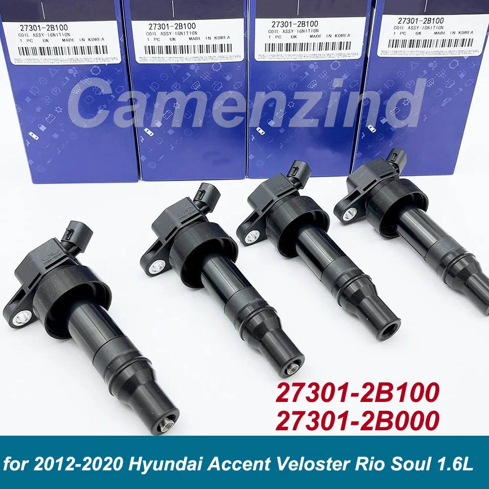 

4PCS Ignition Coils 27301-2B100 27301-2B000 273012B100 UF-652 For Hyundai Accent 2012-2020 L4 1.6L For Kia Rio 2012-2020 L4 1.6L