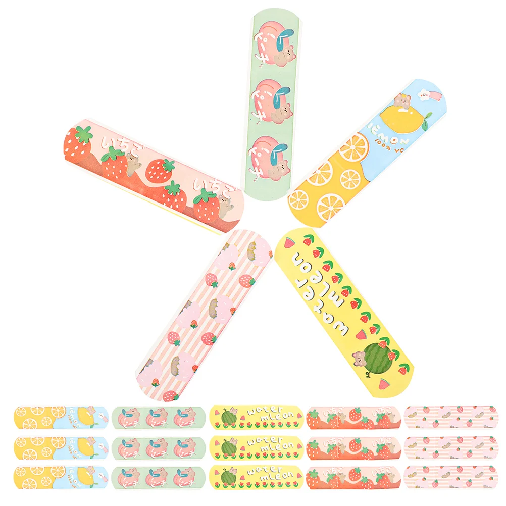 

120 Pcs Cartoon Heart Wound Patch Baby Bandages Adhesive Individually Wrapped Accessory Strip