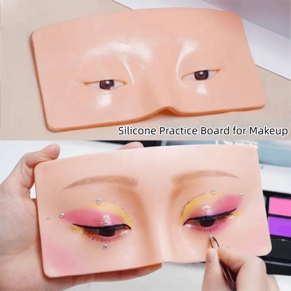 Silicone Material Makeup Practice Board Reusable 3D Realistic Model Eyebrow Tattoo Practice Skin Multi-pourpose