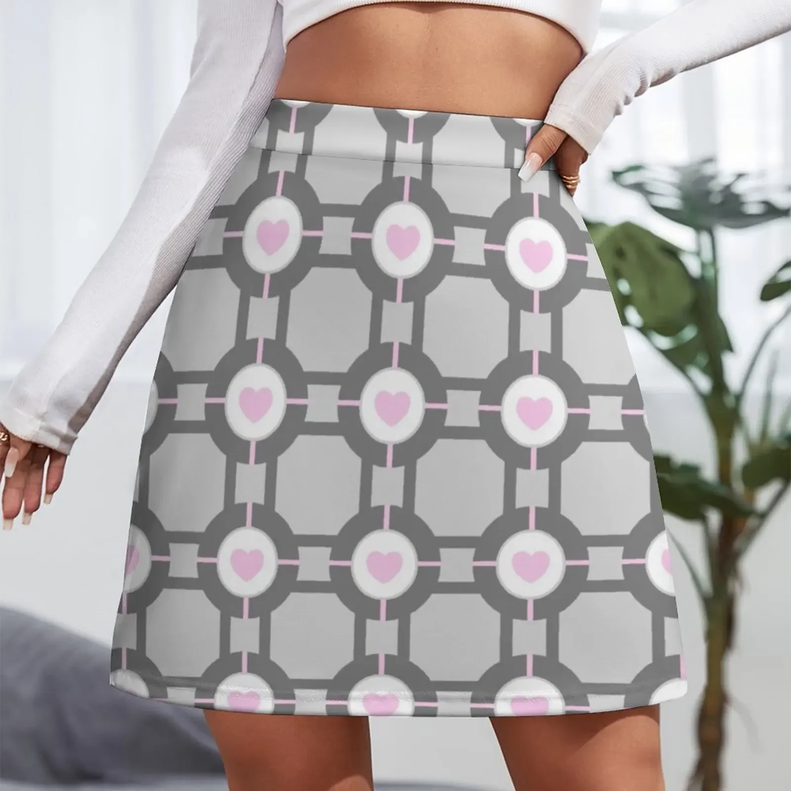 Companion Cube Mini Skirt Female skirt Summer dress mini skirt for women