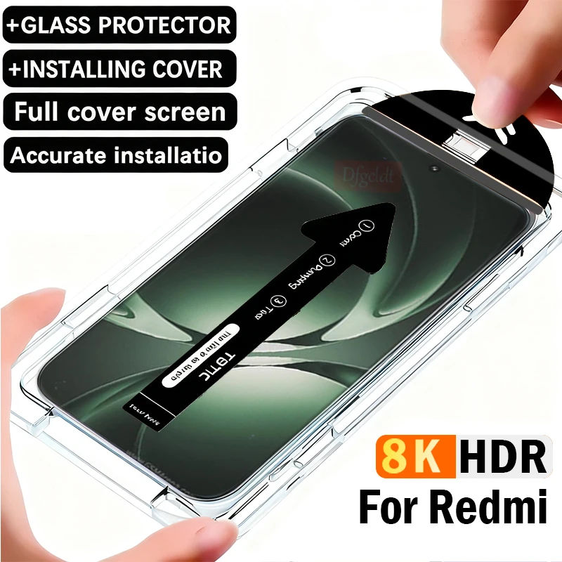 

8K Auto Installation Dust Free Protective Glass for Redmi K90 Pro Max K90 K80 K70 K60 Ultra K50 K40S K40 Pro+ Screen Protectors