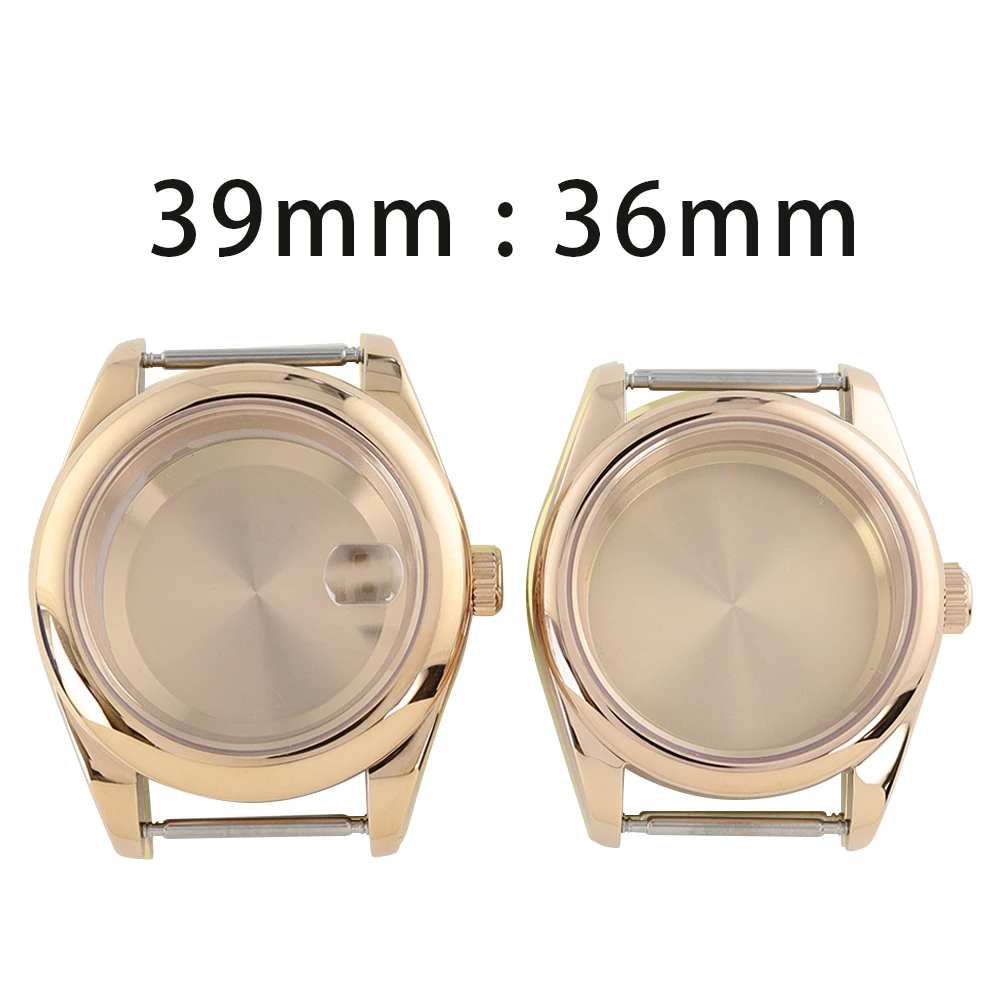 36mm 39mm NH35 Uhrengehäuse mit Saphirglas für Oyster NH35 NH36 NH34 NH38 4R36 Miyota 8215 Uhrwerk 28,5mm Zifferblatt Schiebeschnallenarmbänder – Detail 1