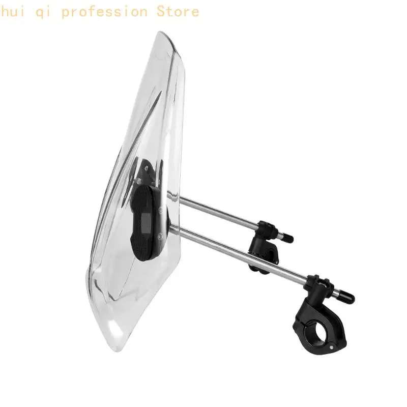 Daily Road Travel Motorrad-Windschutzscheibe, ABS-Lenker-Windabweiser mit Stangenhalterung für 22 mm 25 mm 28 mm Stangen H8WE – Detail 8