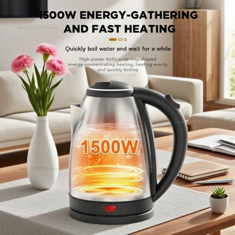 Travel Electric Kettle Tea Coffee 2L Stainless Steel Portable Water Boiler Pot For Hotel Family Trip Kitchen Smart Kettle Pot