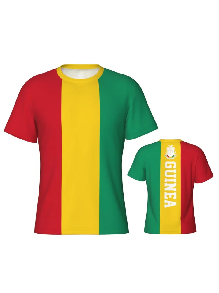 T-shirt de sport Drapeau de la Guinée Guinéen 3D Pour hommes femmes Tees Vêtements Fans de football Cadeau T-shirt patriotique