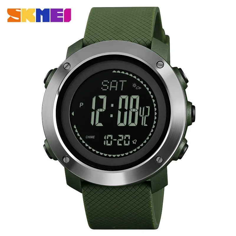SKMEI 1427 Moda Militare Impermeabile Orologio Digitale Da Uomo Elettronico Orologio Da Polso Da Uomo Maschile Sport Bussola Meteo Orologio 1418 Reloj