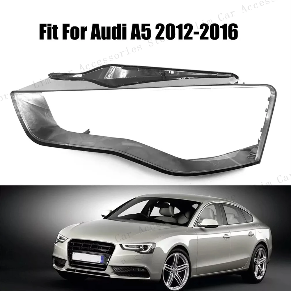

Крышка передней фары для Audi A5 2012 2013 2014 2015 2016, прозрачный корпус фары, линза из плексигласа, замена оригинального абажура