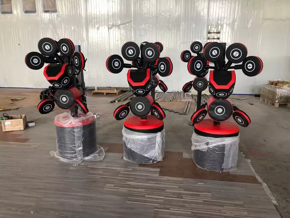 YL-AS015 Cost Effective Custom Wood Base Multi Target Gym Commercial Boxing Mitts Reaction Training Machine For Home And Gym