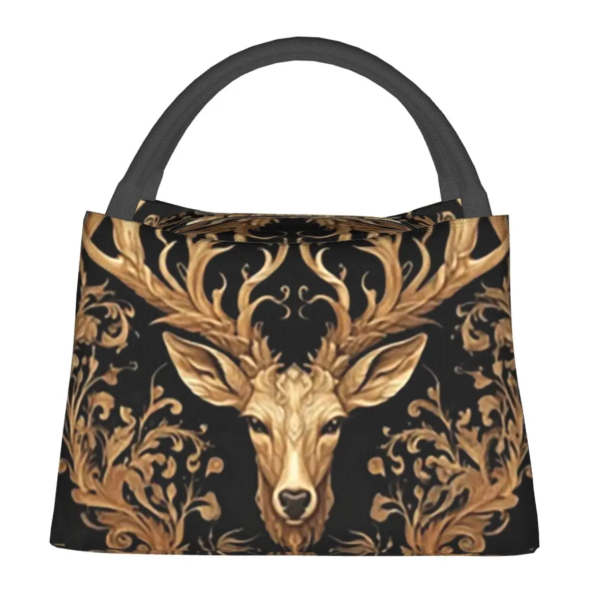 Tree And Life In Norse Deer Insulated Lunch Bag for Women Children Portable Food Boxes Thermal Lunch Box Tote