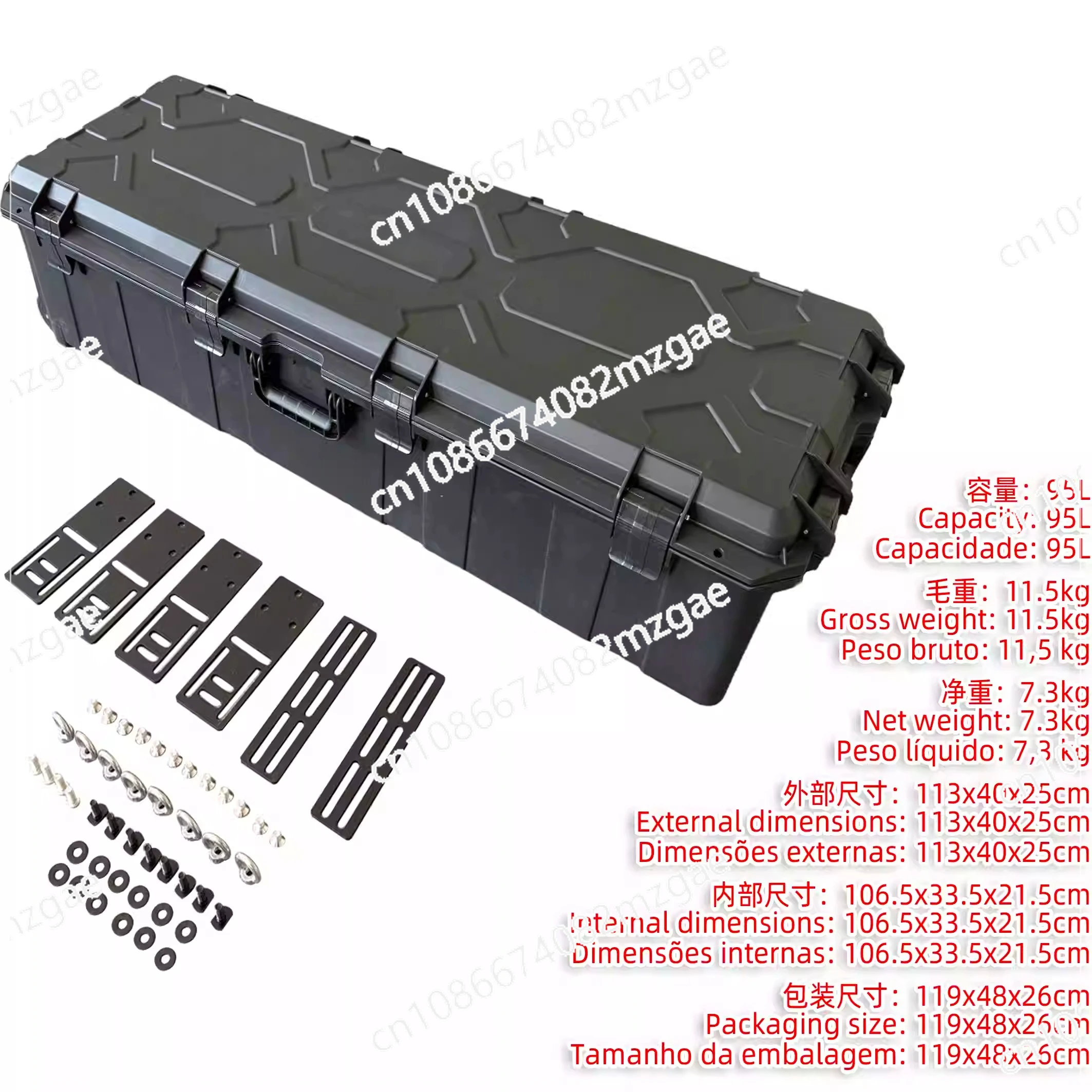 Car Roof Box Large Capacity Luggage Cargo Carrier V23 Waterproof SUV Roof Storage Box Outdoor Towing Gear