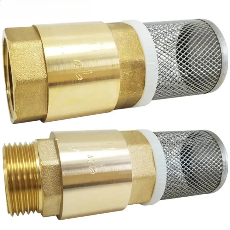 

Copper foot valve water inlet with strainer check valve water pump 4 minutes 6 minutes 1 inch male plug pagoda mouth