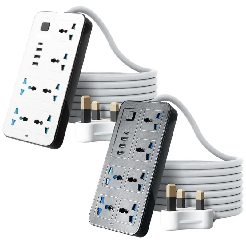 

Outlet Extender Powers Strip With USB Ports Fireproof Electrical Equipment Intelligent Charging Design For Home Dorm Apartment