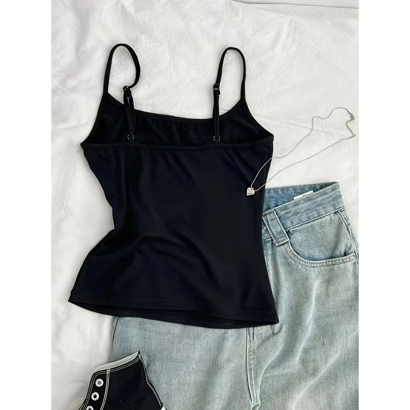 American Style Round Neck Camisole with Massage Therapist, Vintage Typography Pattern, Y2K Retro Hot Outfit, Adjustable Straps