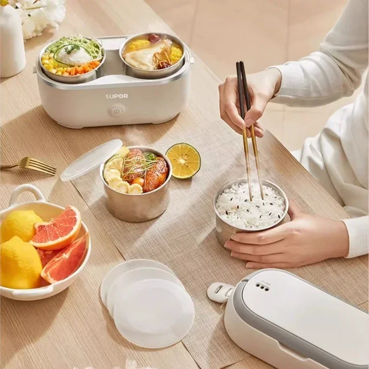Home heating lunch box can be plugged in for office workers to keep warm electric steam self-heating lunch box portable