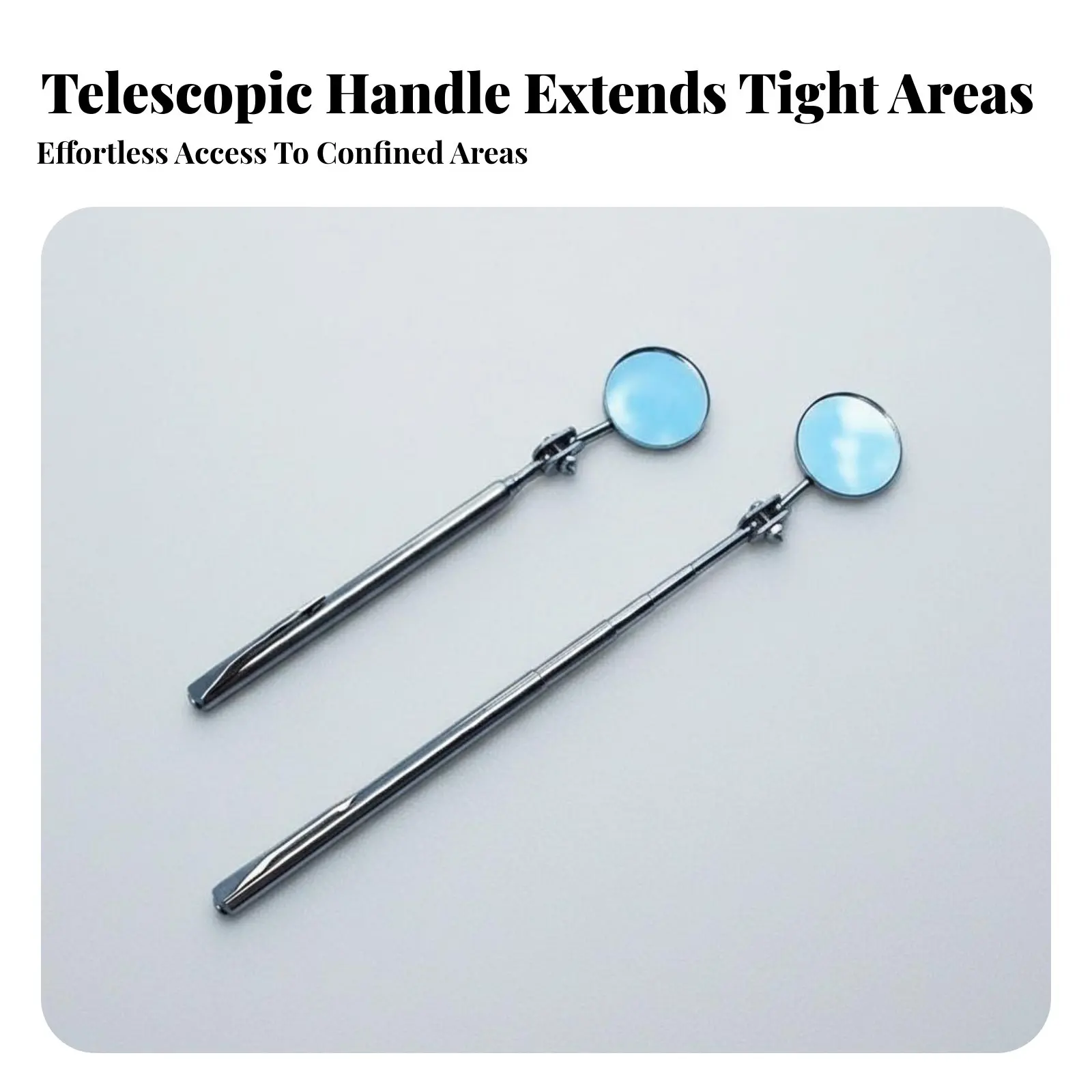 Telescoping Inspection Mirror Portable Telescopic Inspection Mirror Long-Lasting Stainless Steel for Technicians