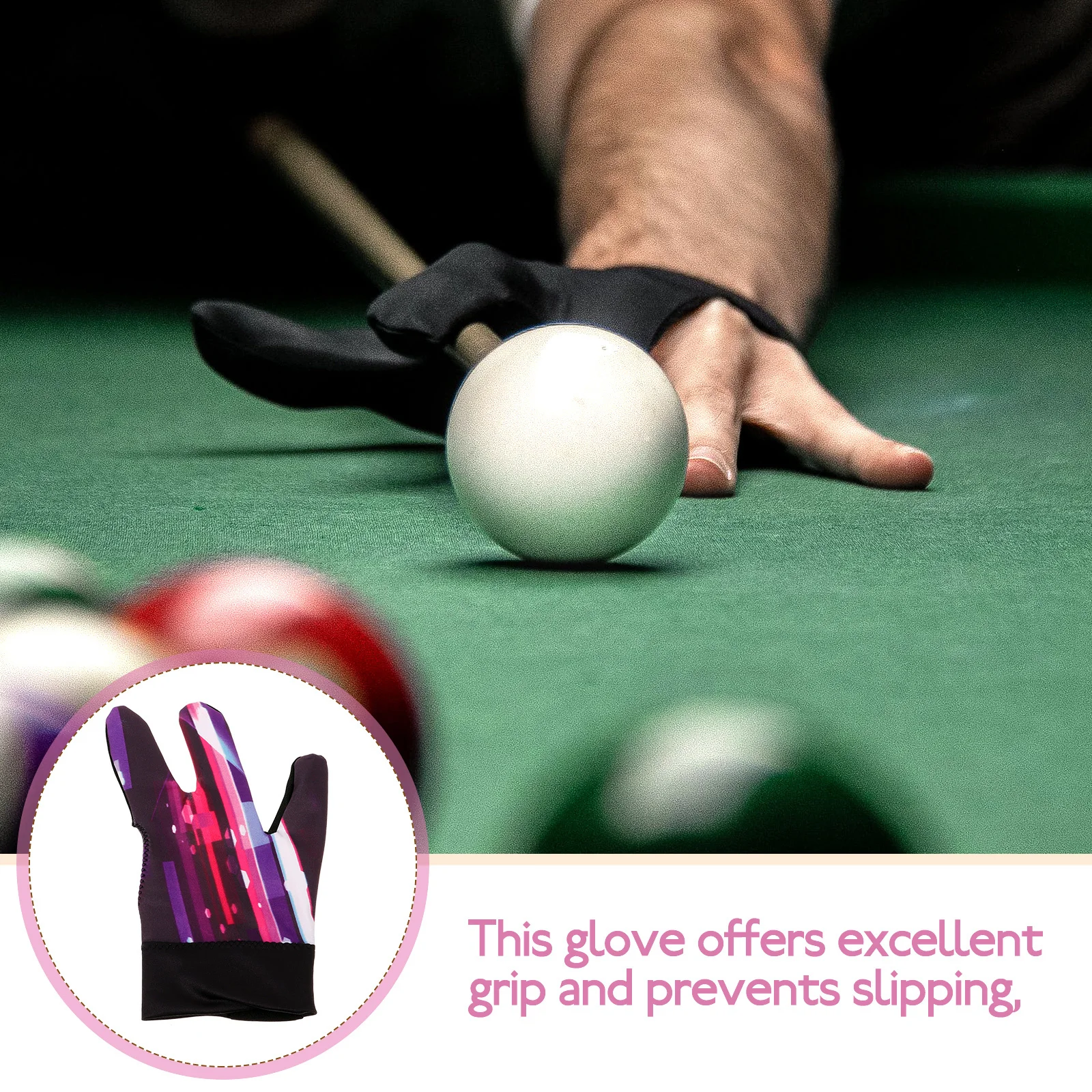 

Перчатки для бильярда с тремя пальцами, эластичные дышащие износостойкие перчатки для кия, нескользящие удобные спортивные перчатки