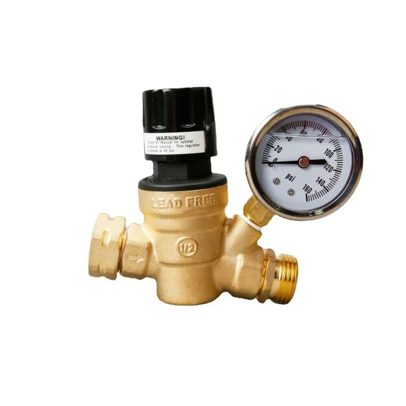 Standard Lead-Free Brass Reducing Valve Tap Water Pressure Reducing Pressure Regulating Valve NH Thread