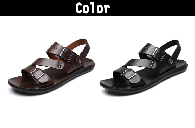 Bequeme Herren-Sandalen mit weicher Sohle, rutschfest, verschleißfest, verstellbare Schnalle, atmungsaktiv, lässige Slip-On-Schuhe-HX2024 – Detail 2