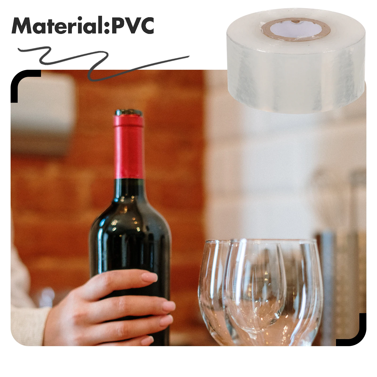 

1 Roll Grape Sealing Film Cuttable Bottle Mouth For Wine Jar Neck Protection Sealing Film Rolls Wine Bottle Accessory