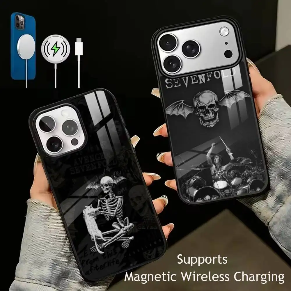 

A-Avenged Sevenfold Phone Case For iPhone17,16,15,14,13,12,11 Plus,Pro Supports Magnetic Wireless Charging