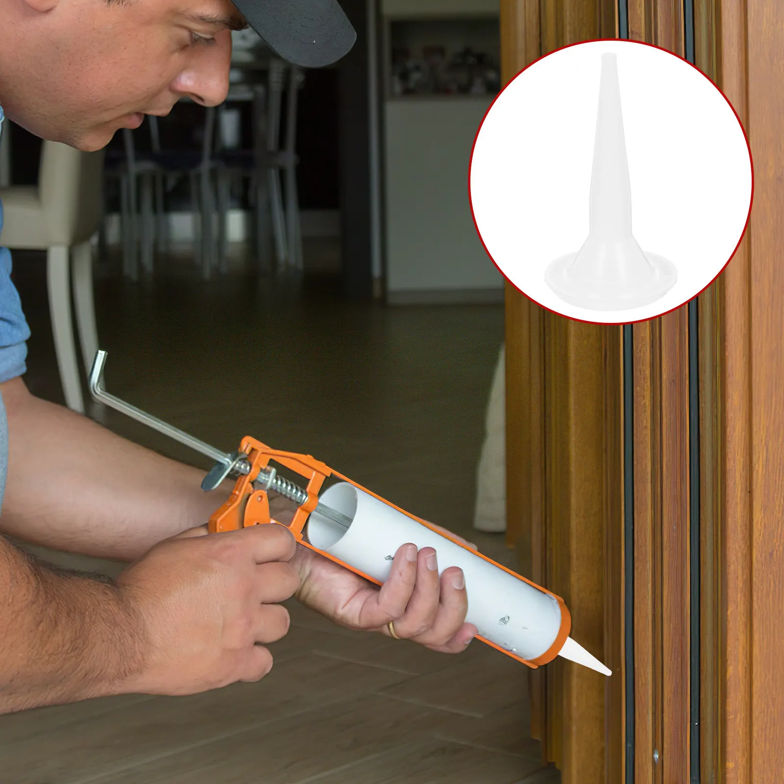 

20Pcs Spray Foam Nozzle Tube Efficient Sealant Dispenser for Construction Home Decoration Epoxy Mixing Applicator Tool