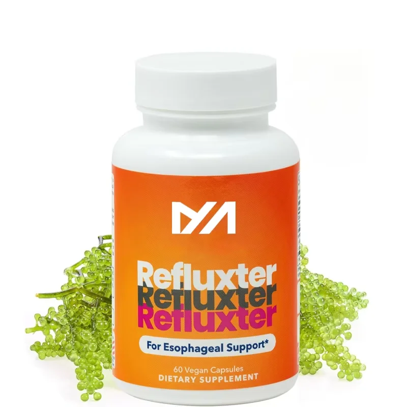 REFLUXTER natural acid reflux sodium alginate supplement - esophageal rescue supports indigestion and relieves stomach pain