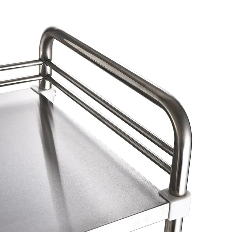 

Hospital nurse three-layer drawerless instrument cart stainless steel