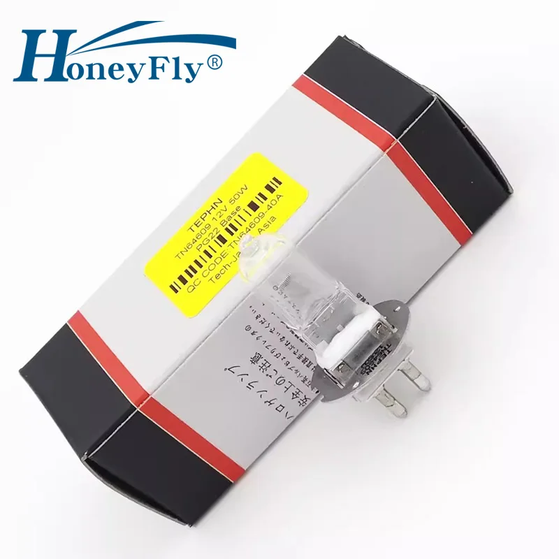 HoneyFly PG22 Halogen Lamp 64609 HLX 12V 50W Warmwhite Clear Crystal Light Ophthalmology Microscope Lighting Bulb